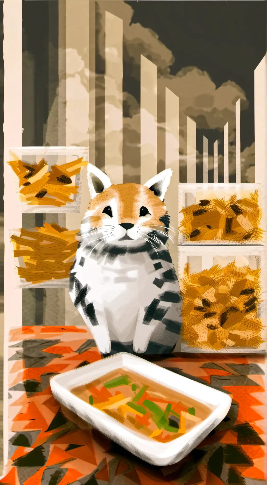 ai character: Firey background