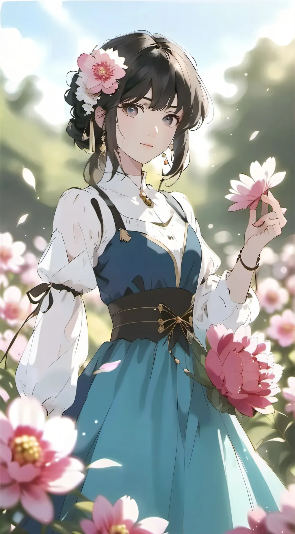 ai character: Moonlight background