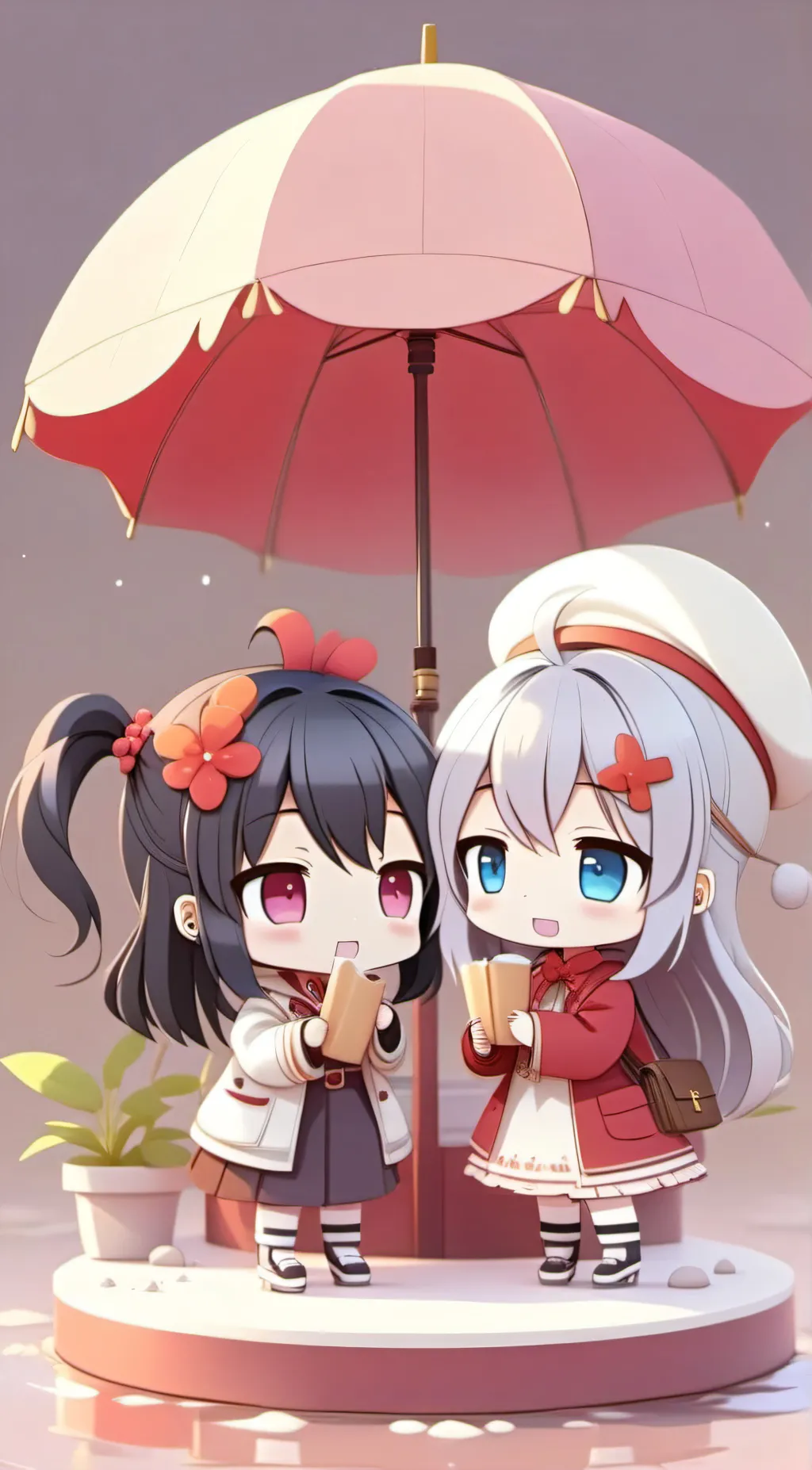 ai character: lily and sky background