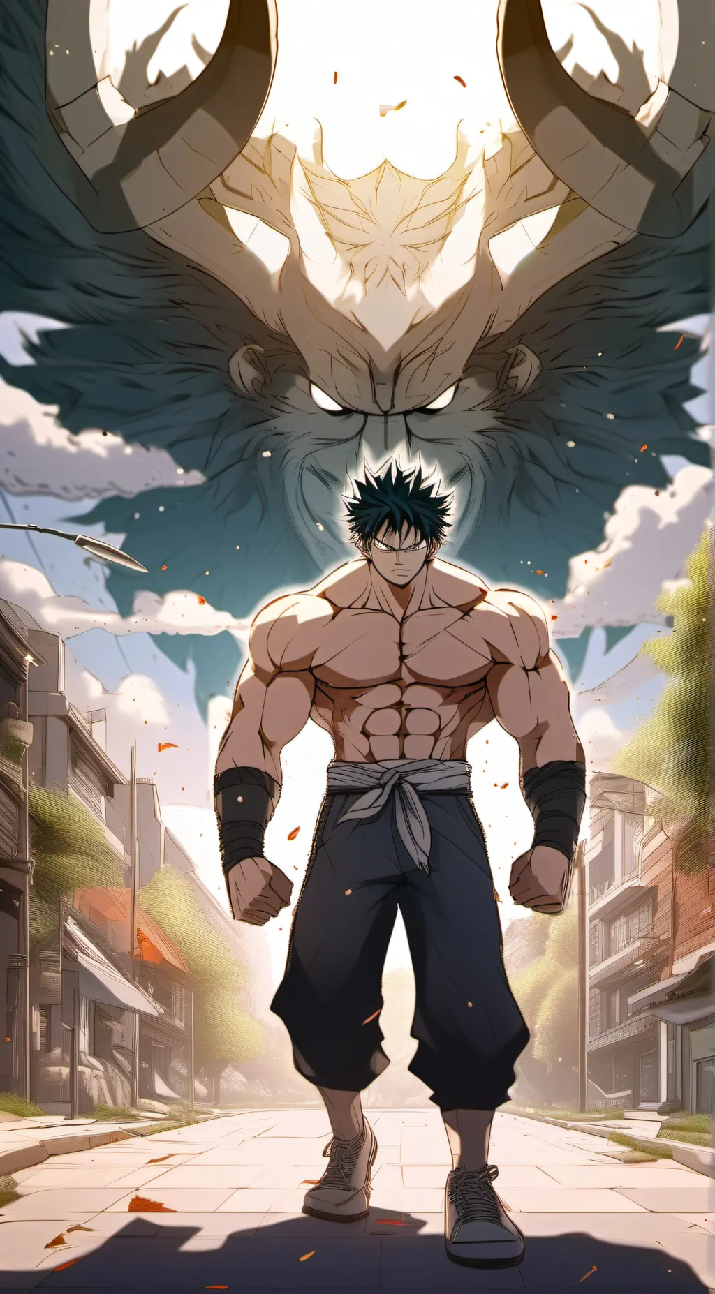 ai character: grey fullbuster  background