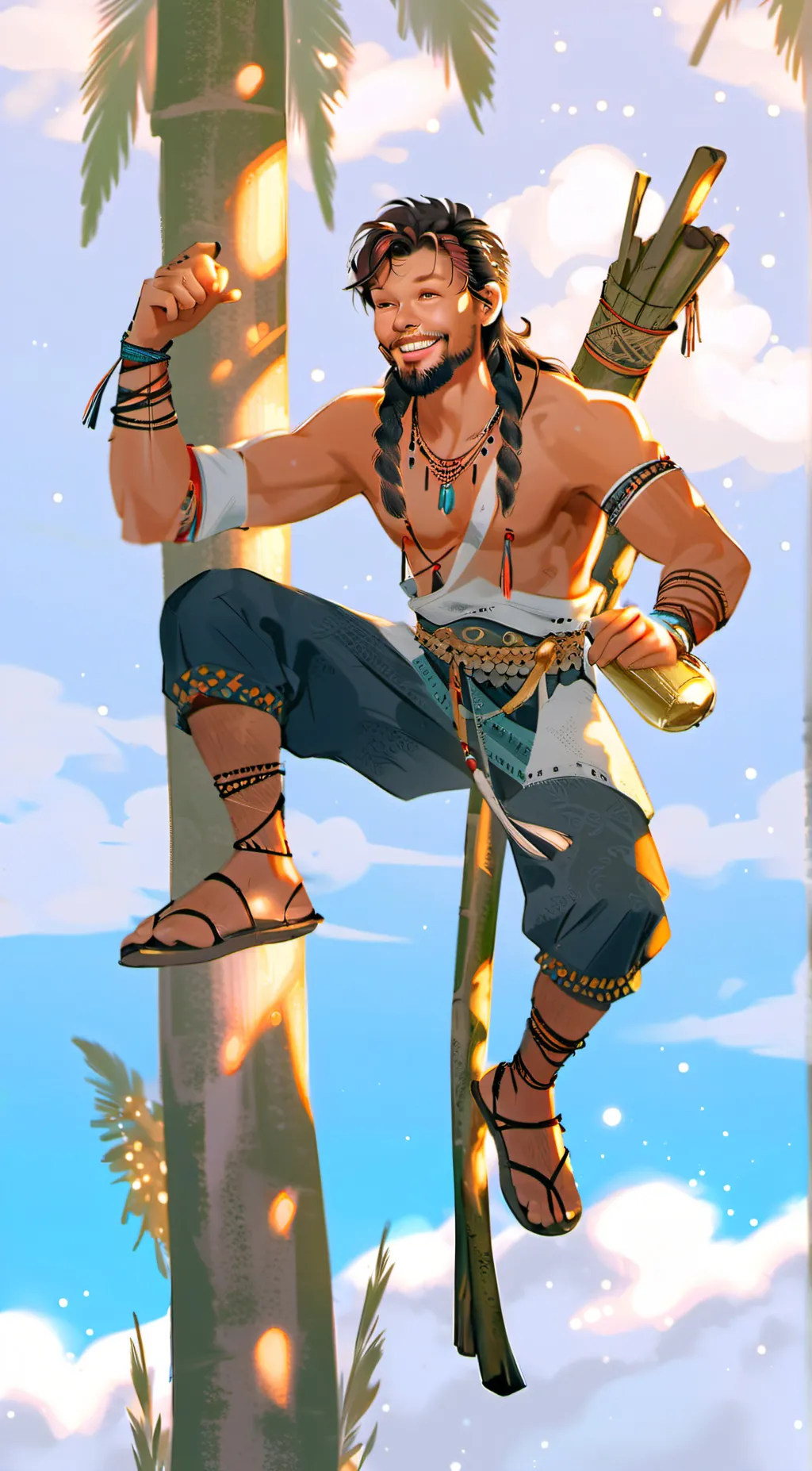 ai character: Hairy beary background