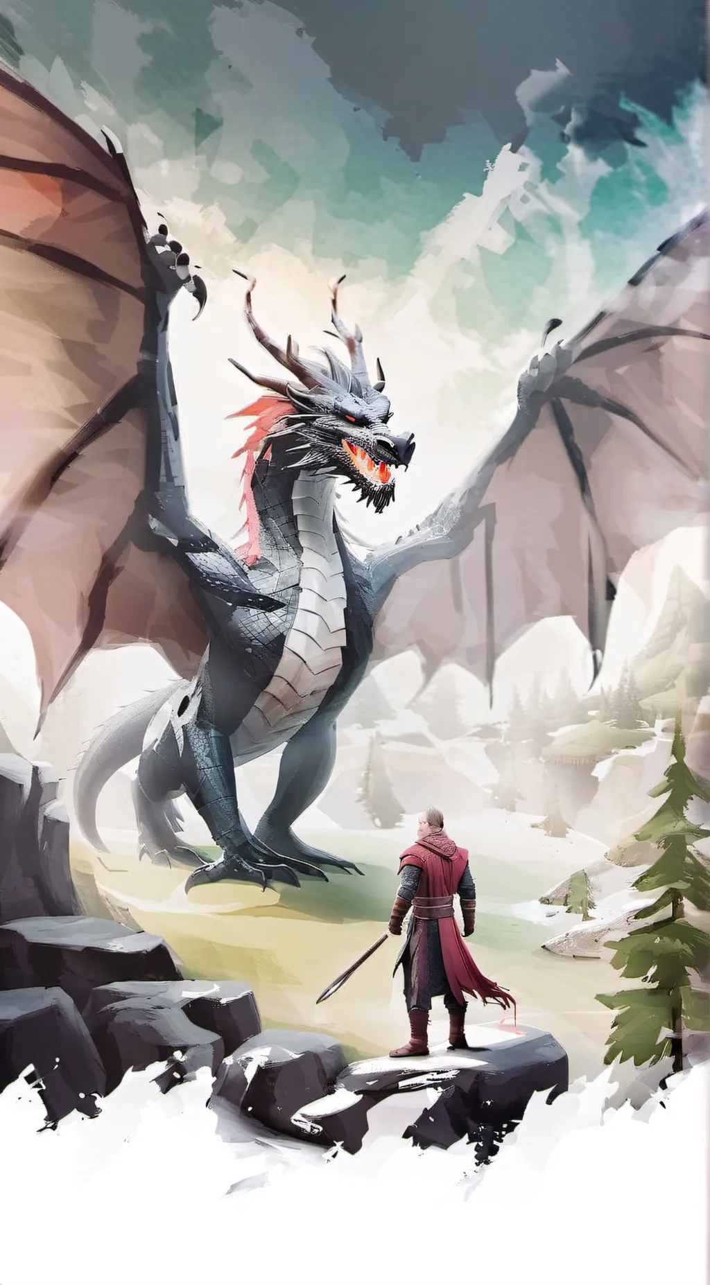 ai character: dragon background