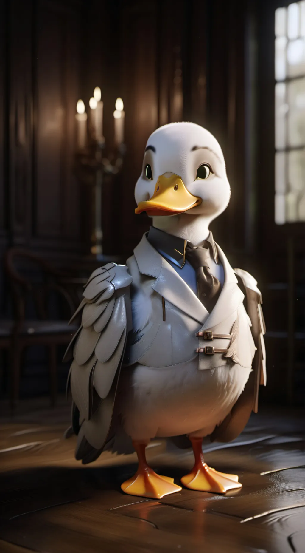 ai character: Duck duck background