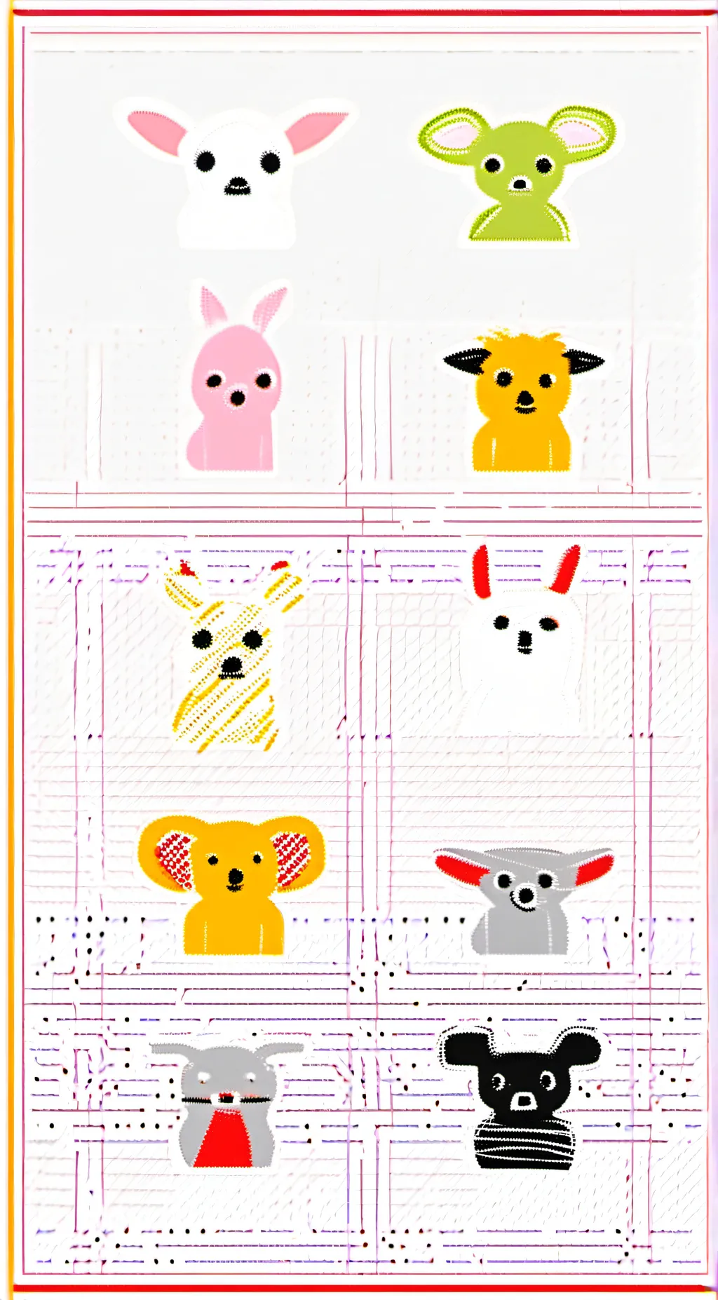 ai character: smiling critters background