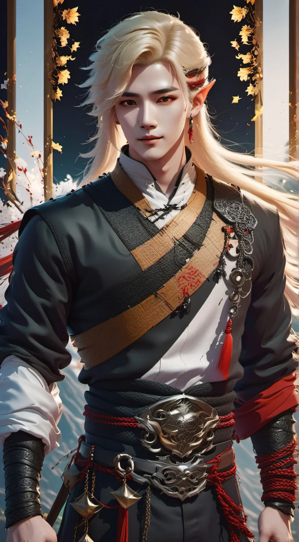 ai character:  Fire ash ❤️‍🔥🔥 background