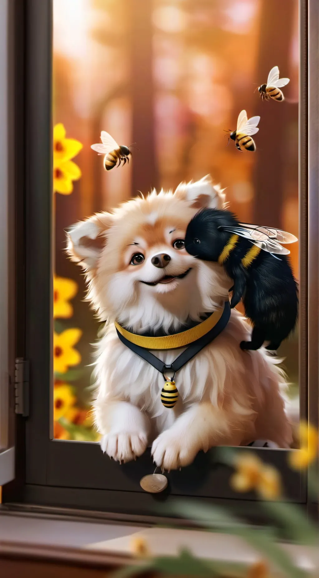 ai character: puppybee background