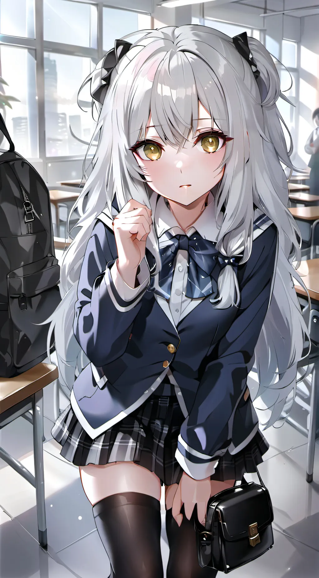 ai character: emily snow background