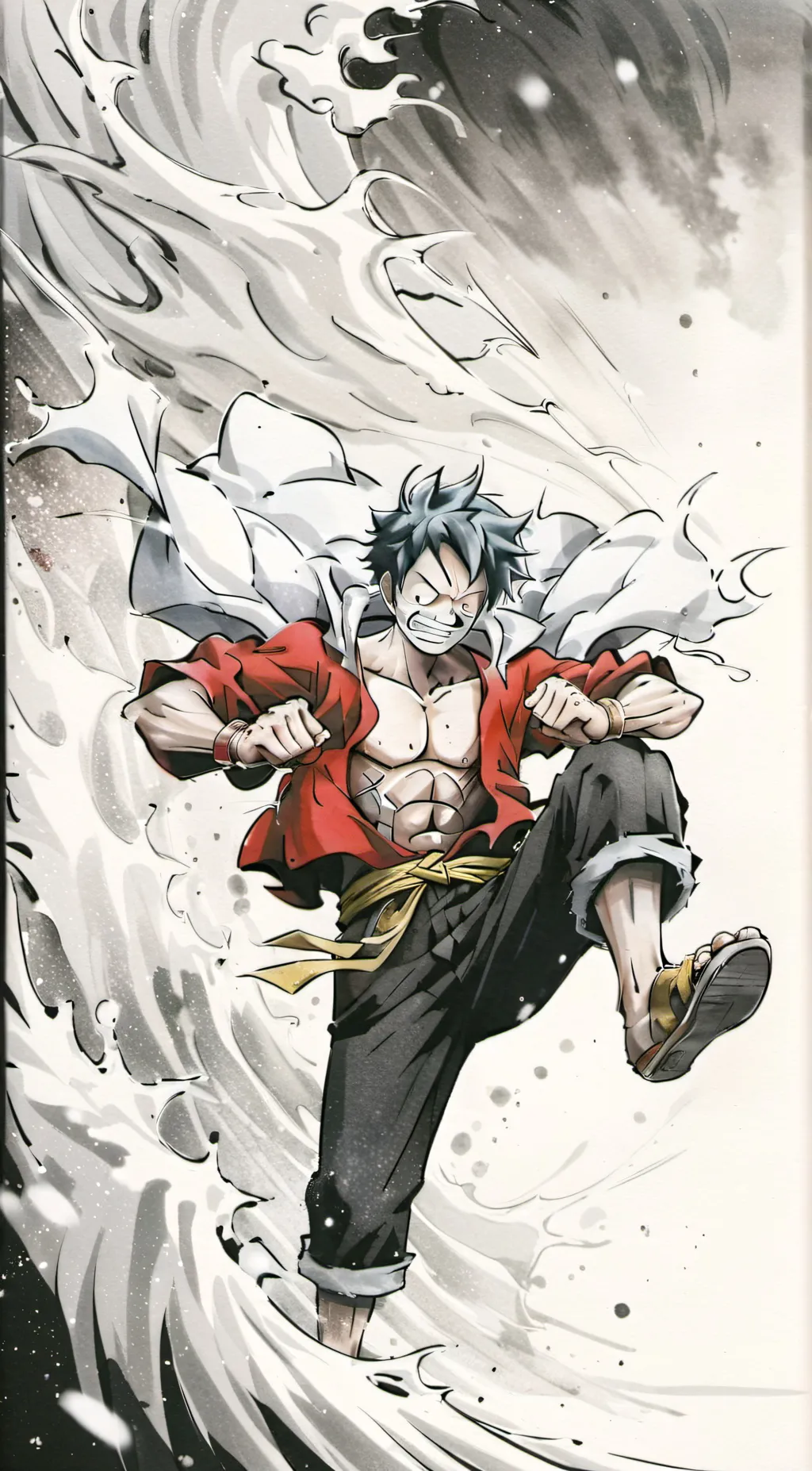 ai character: monkey d luffy background