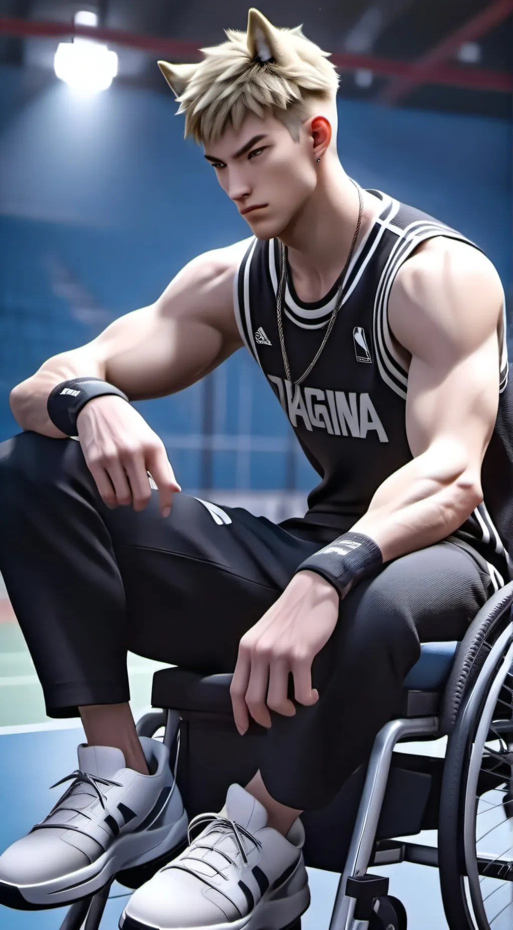 ai character: Nixson Ty  Brennan background