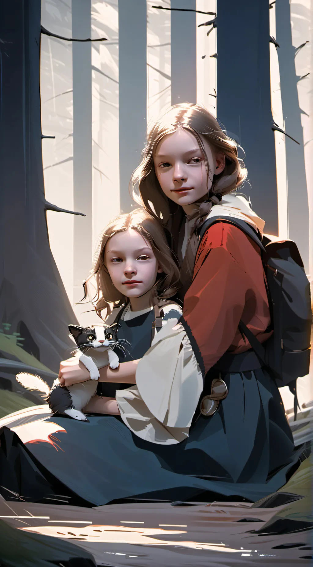 ai character: Mia, Stacy, Buddy background