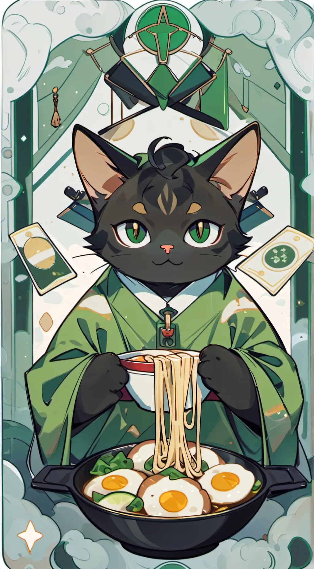 ai character: caycat  background