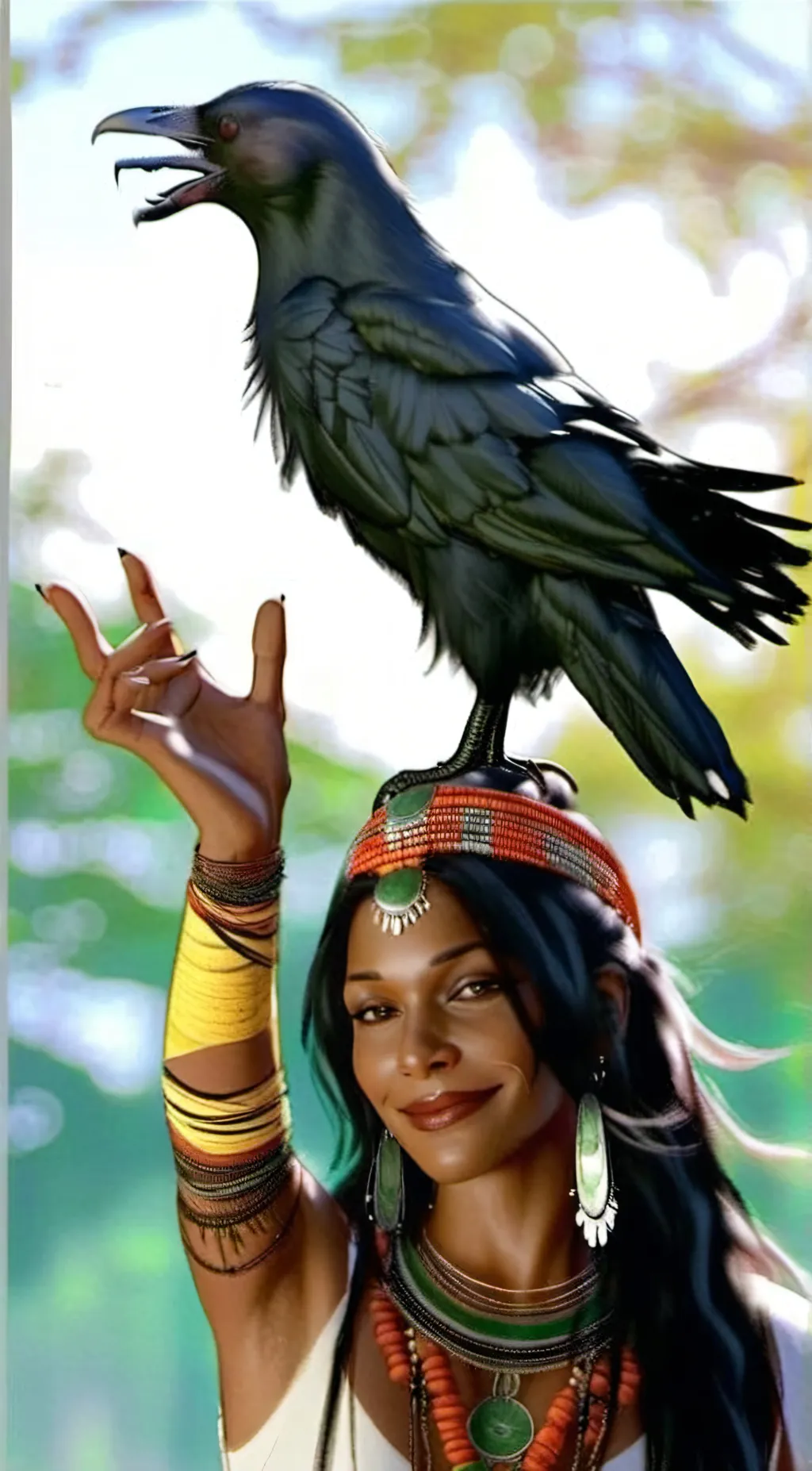 ai character: Raven  background