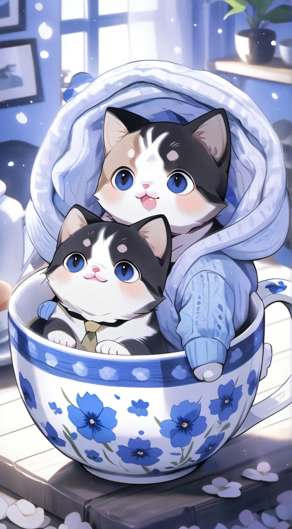 ai character:  Kittens background