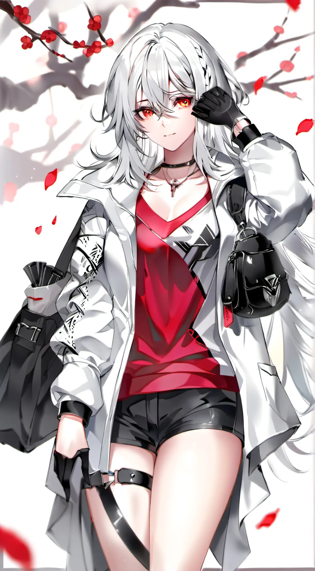 ai character: pink death background