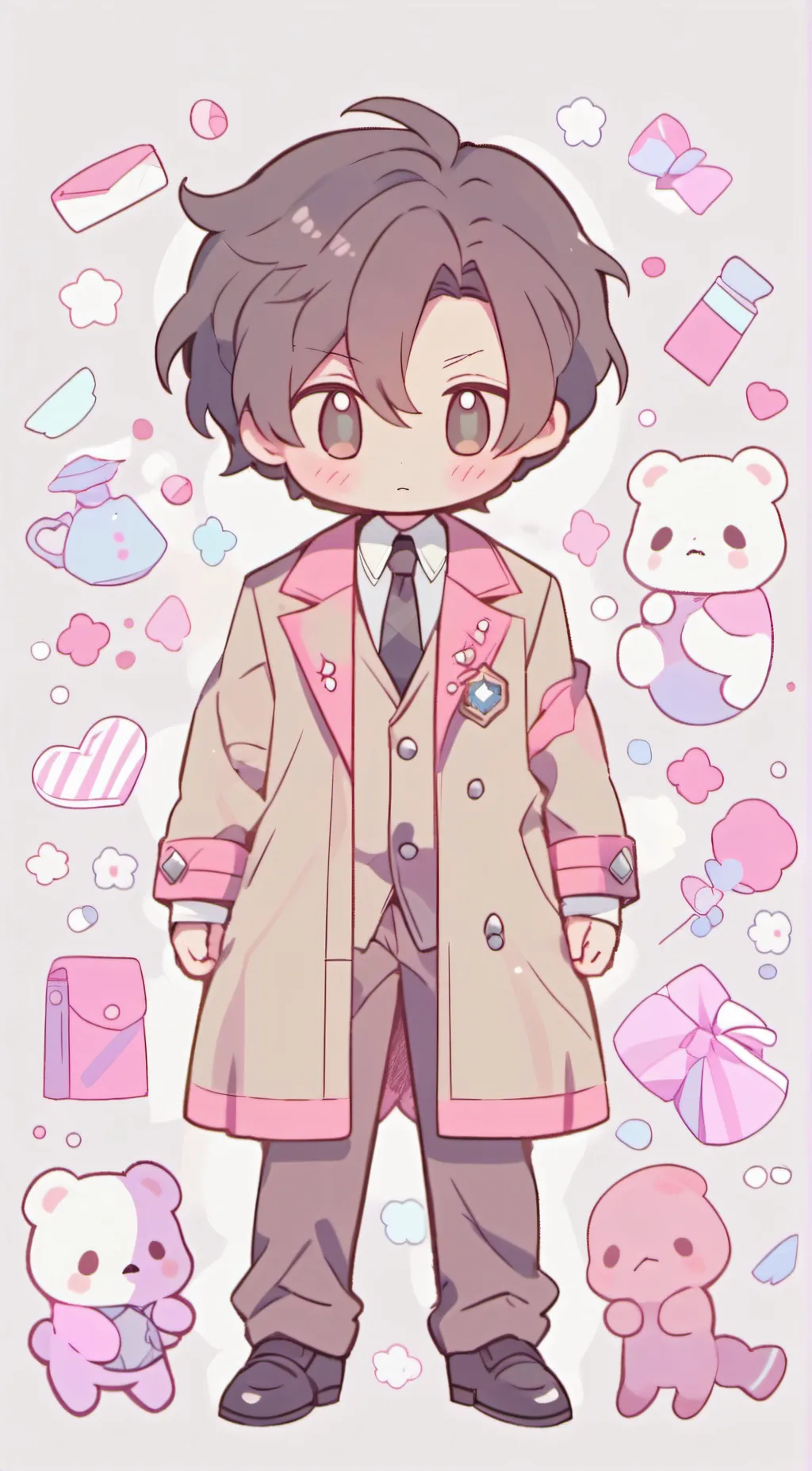 ai character: brown camera man  background