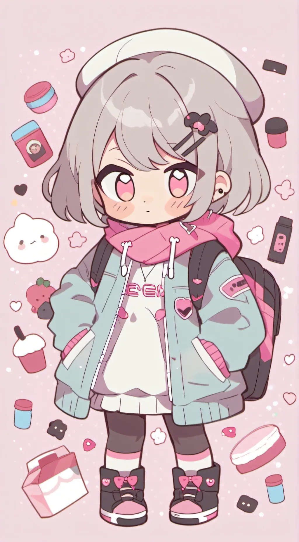 ai character: cookie background