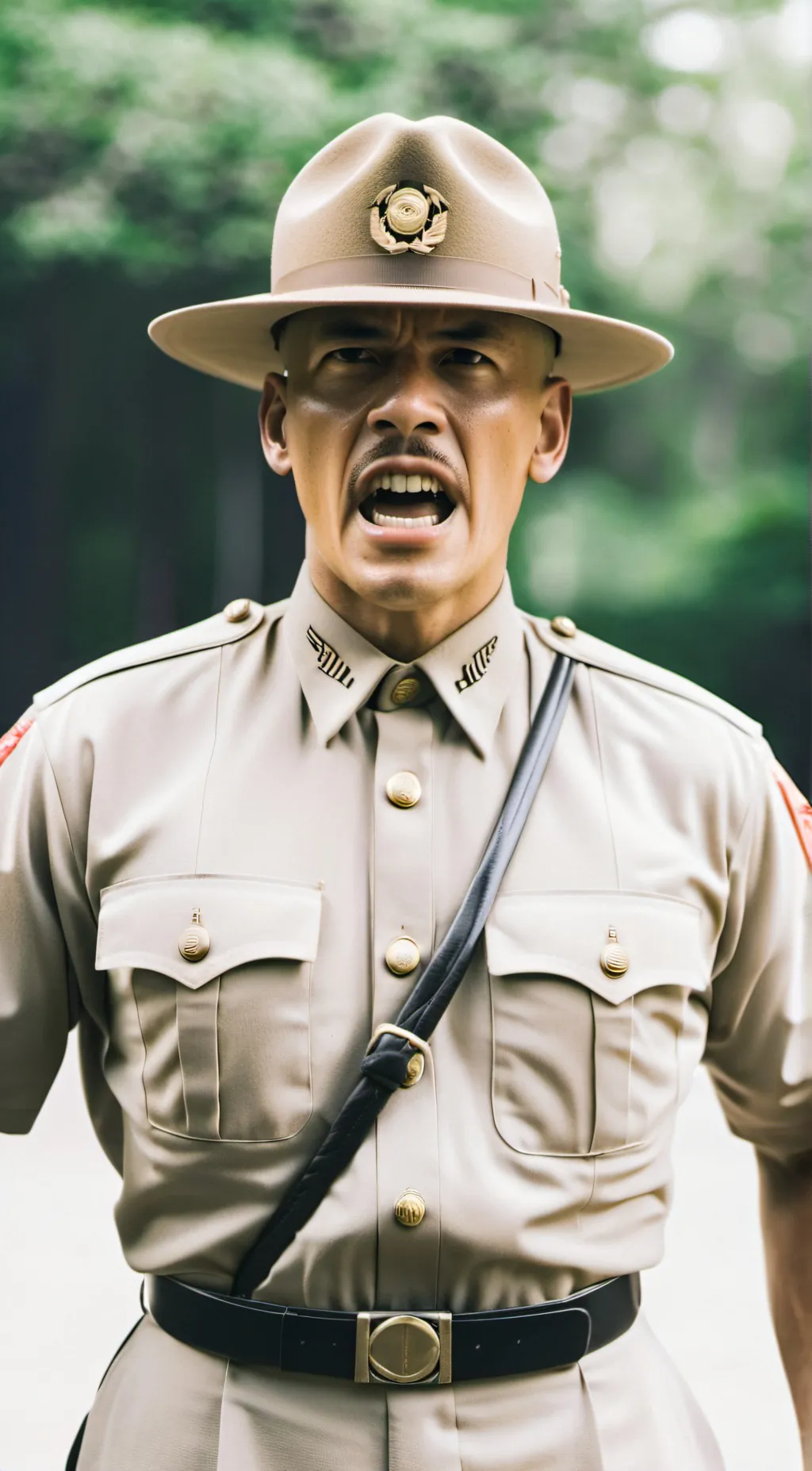 ai character: Drill instructor  background