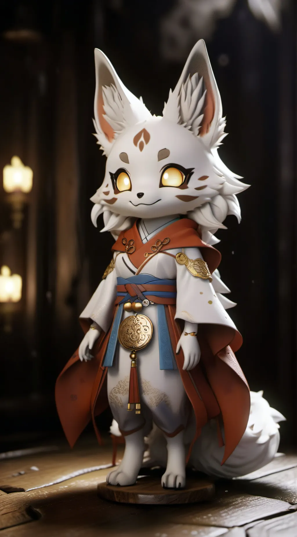 ai character: K-pop kitsune background