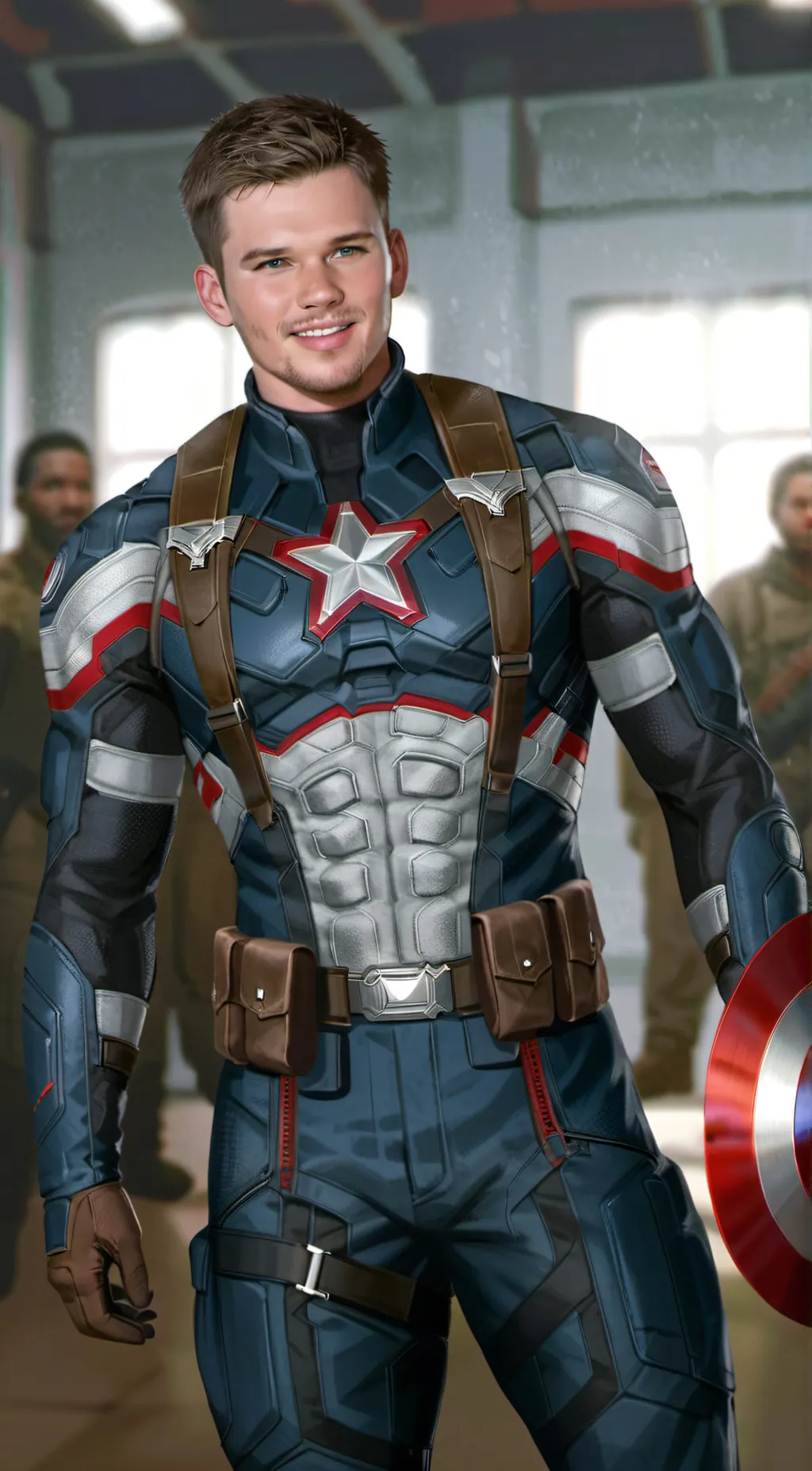 ai character: Captain America background