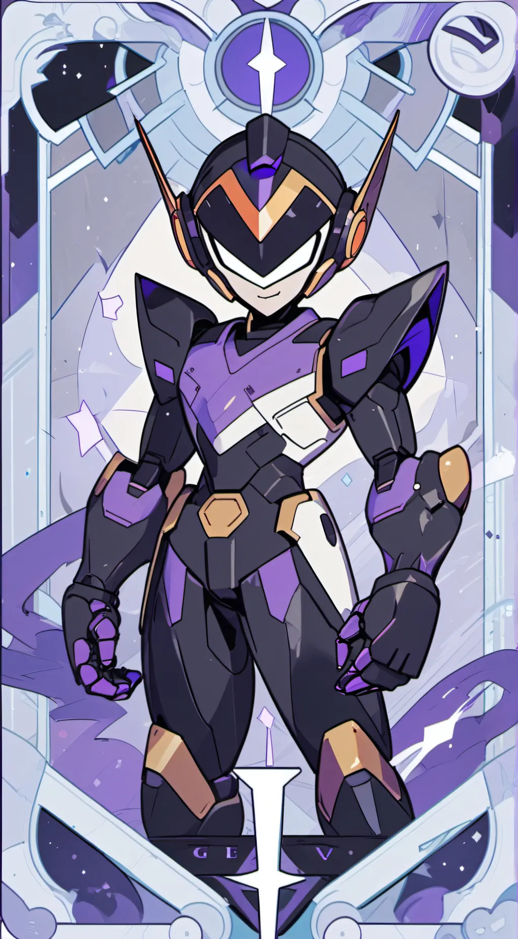 ai character: glitch background