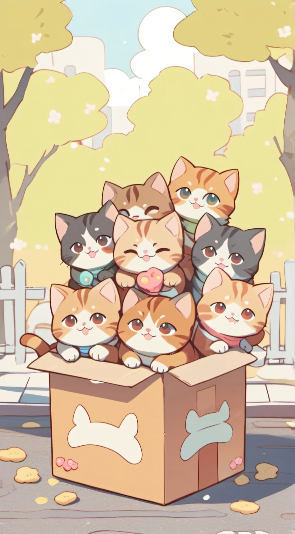 ai character: Cats background