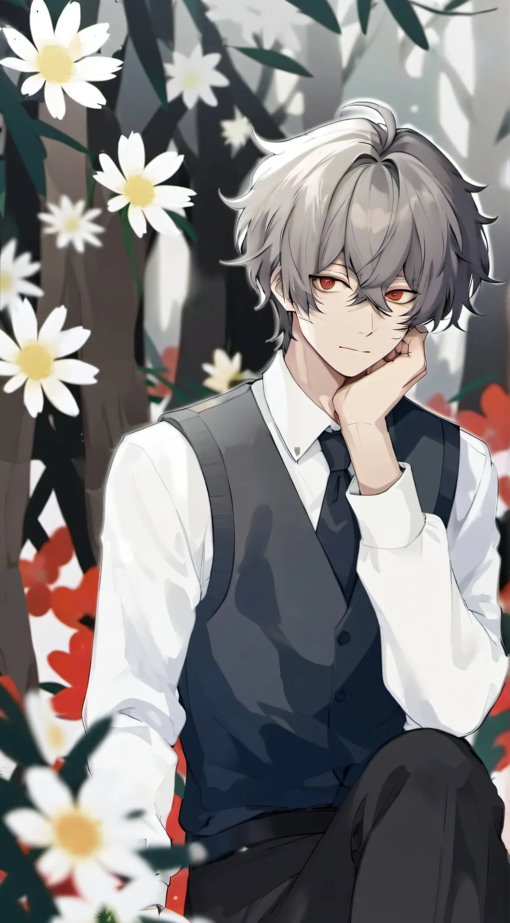 ai character: ☘︎𝐕 𝐀 𝐋☘︎ background