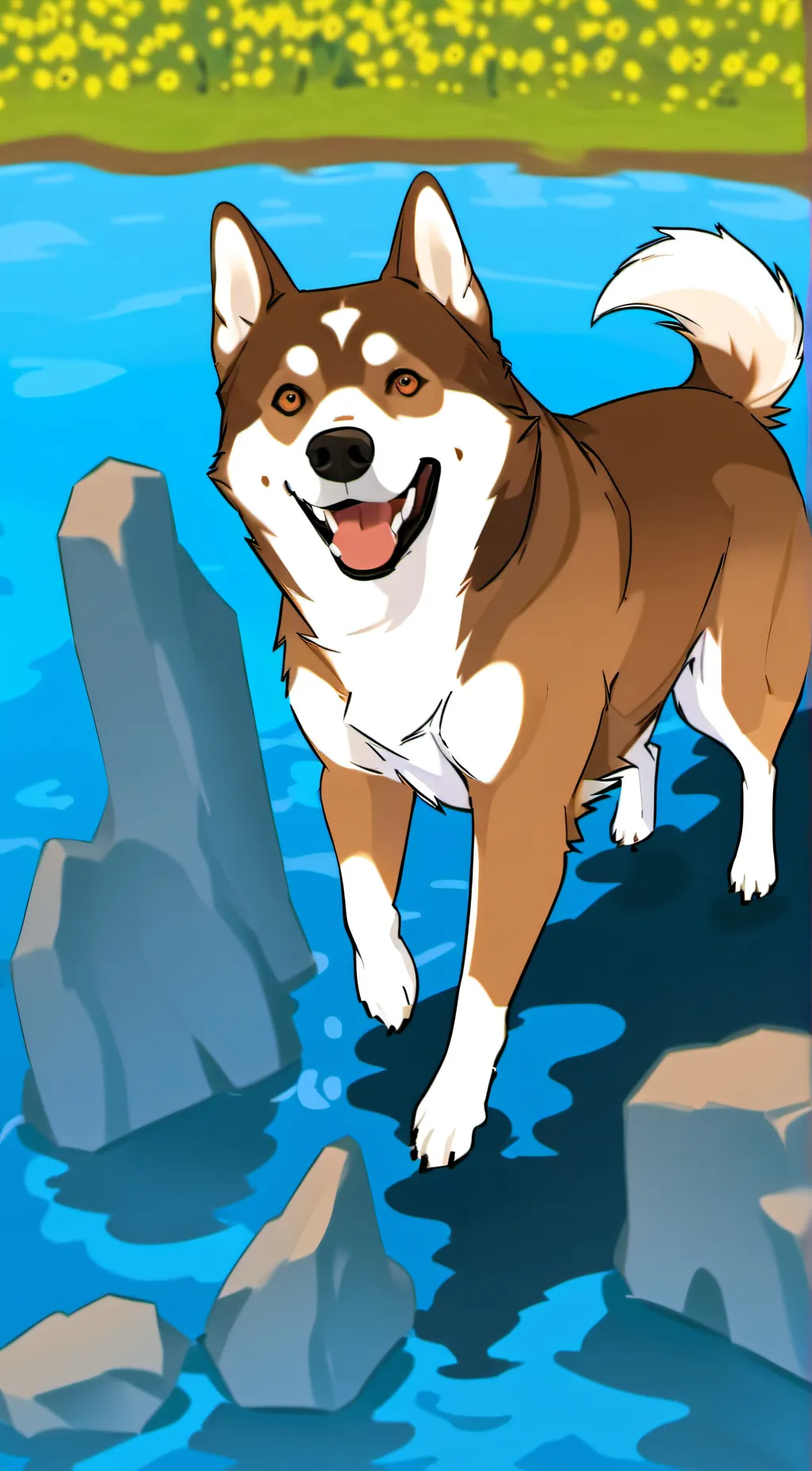 ai character: brown  background