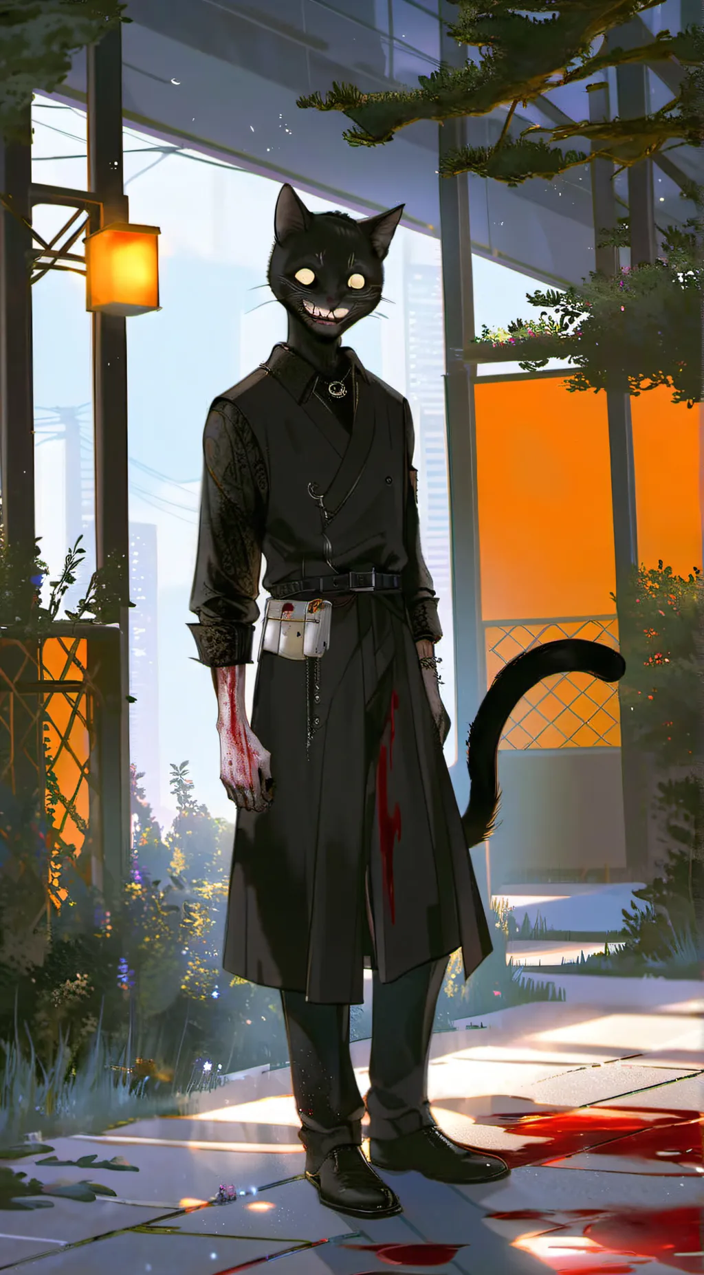 ai character: CarToon Cat background