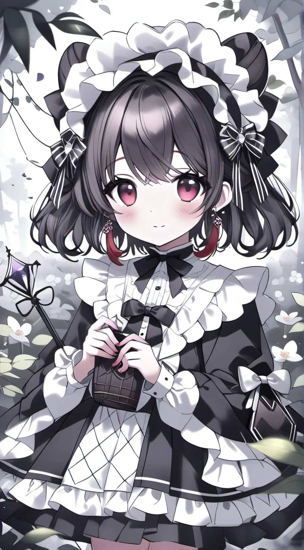 ai character: maid skyy background