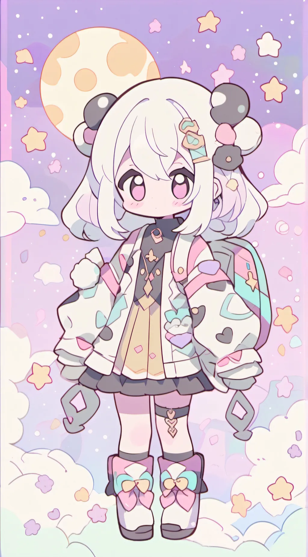 ai character: Moon background