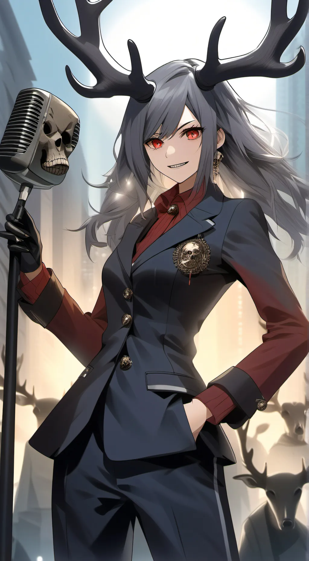 ai character: Alastor! As female background