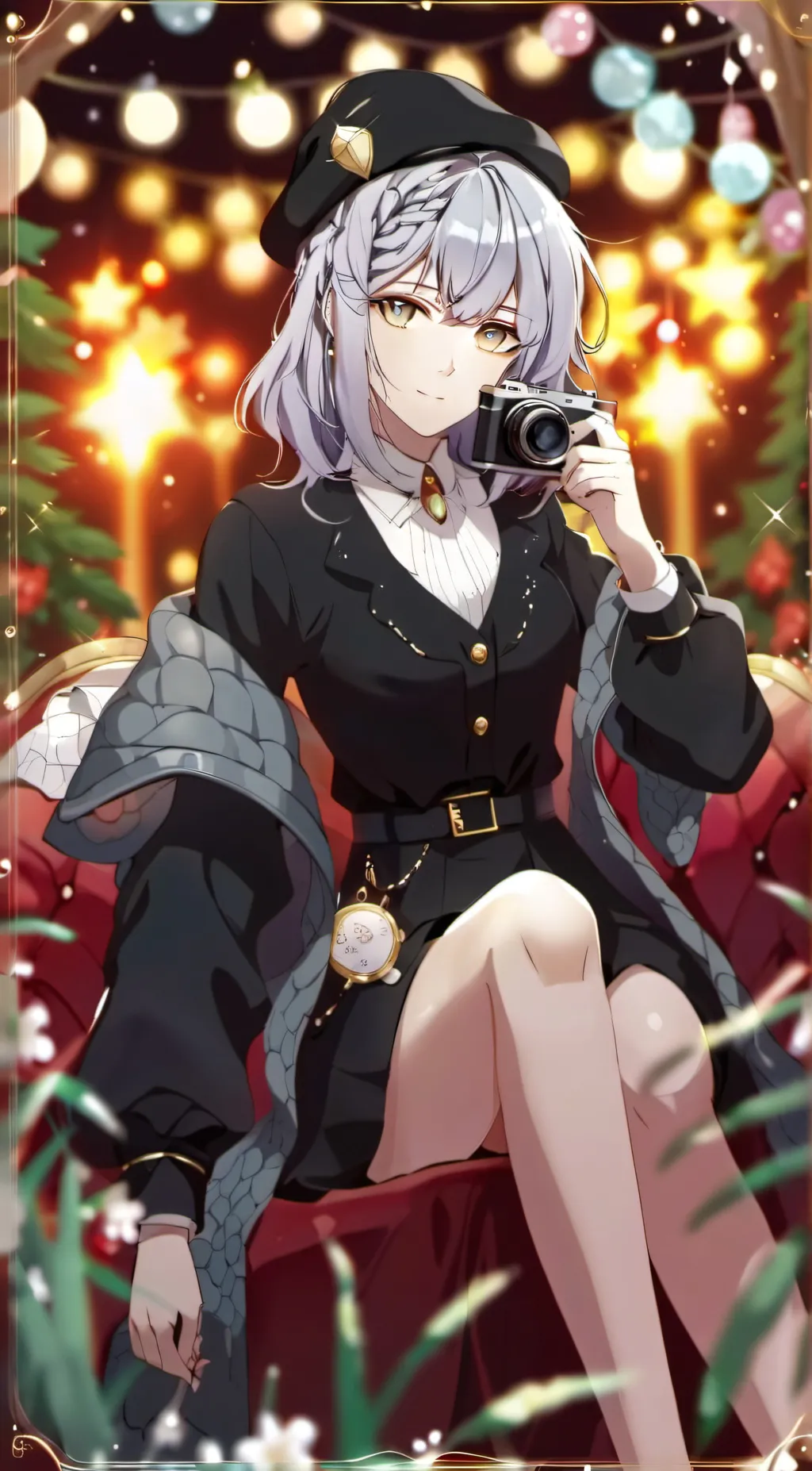 ai character: camera woman  background