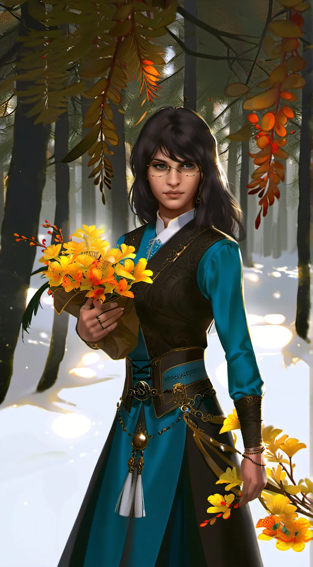 ai character: kamala khan  background