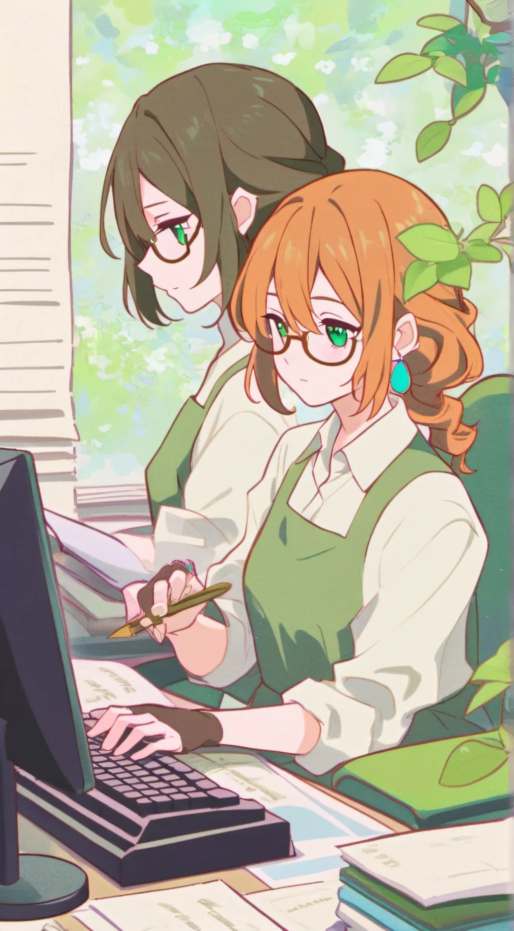 ai character: Sophia and Ms. Val background