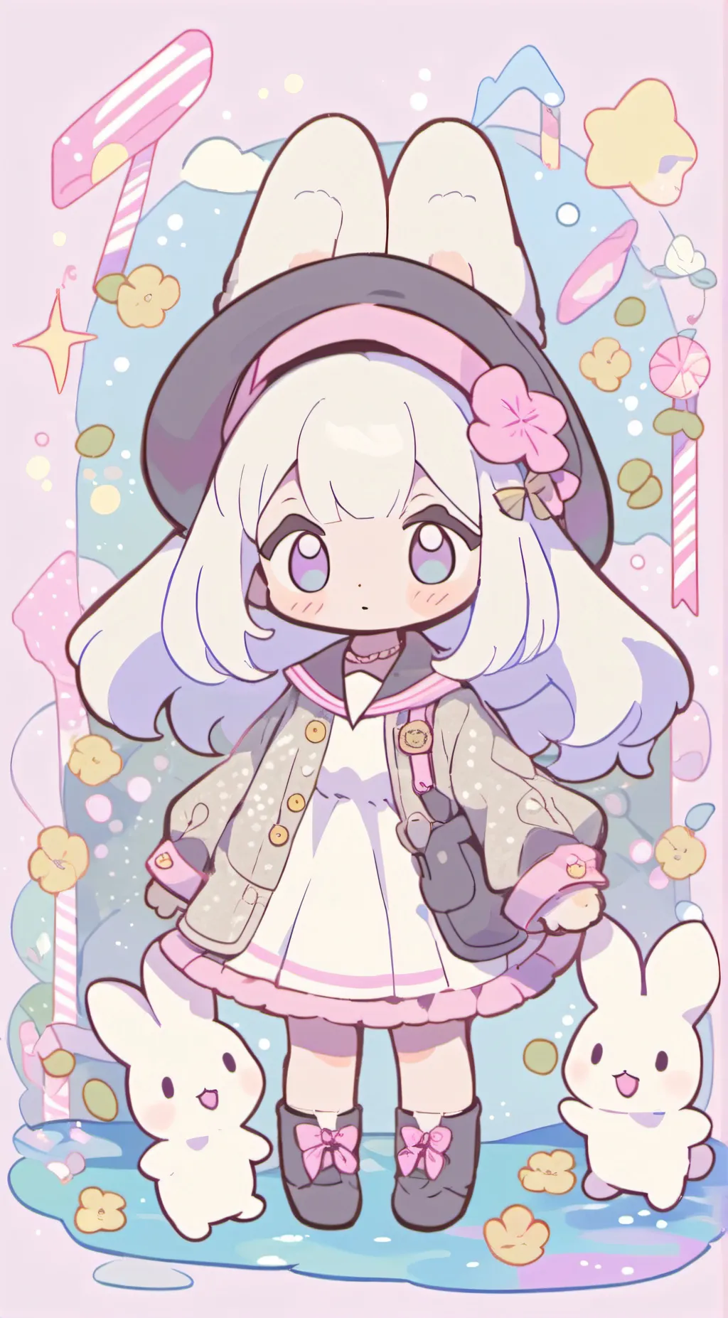 ai character: Sanrio background