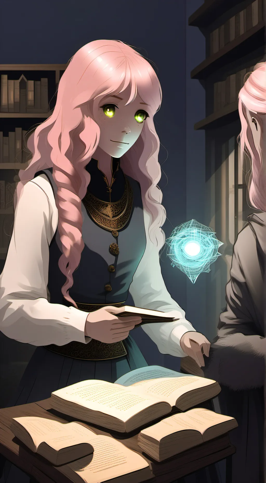 ai character: miss love background