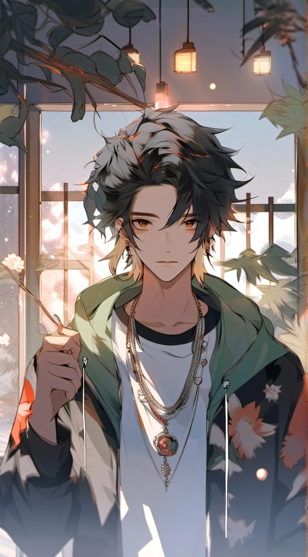 ai character: Aiden  background