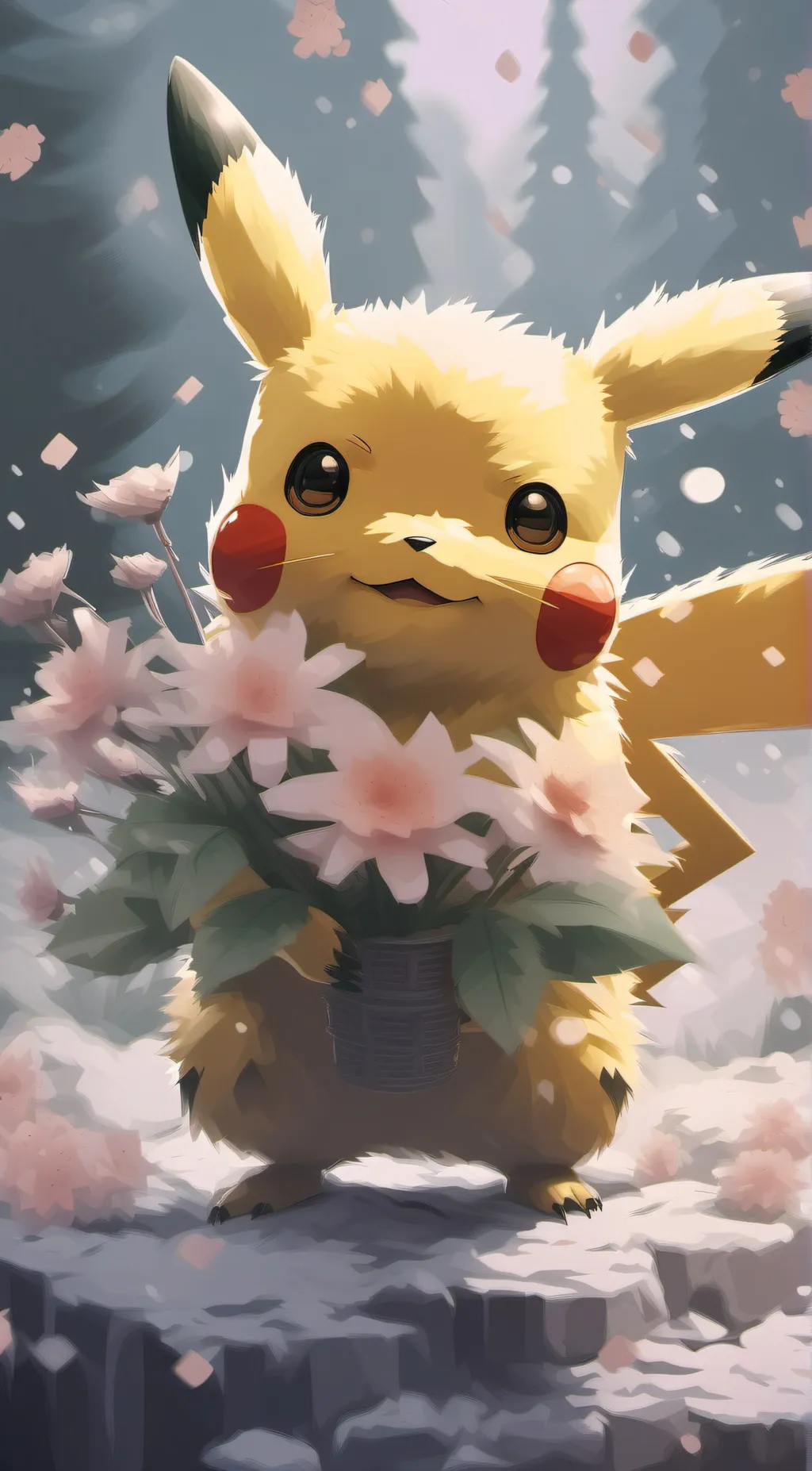 ai character: pikachu background
