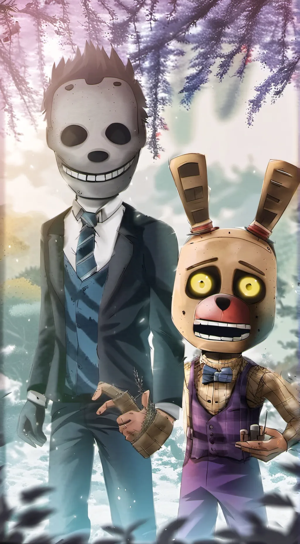 ai character: William.A/ spring  background