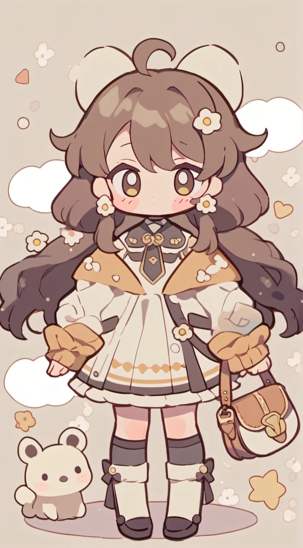 ai character: Bearz P. Brownie background