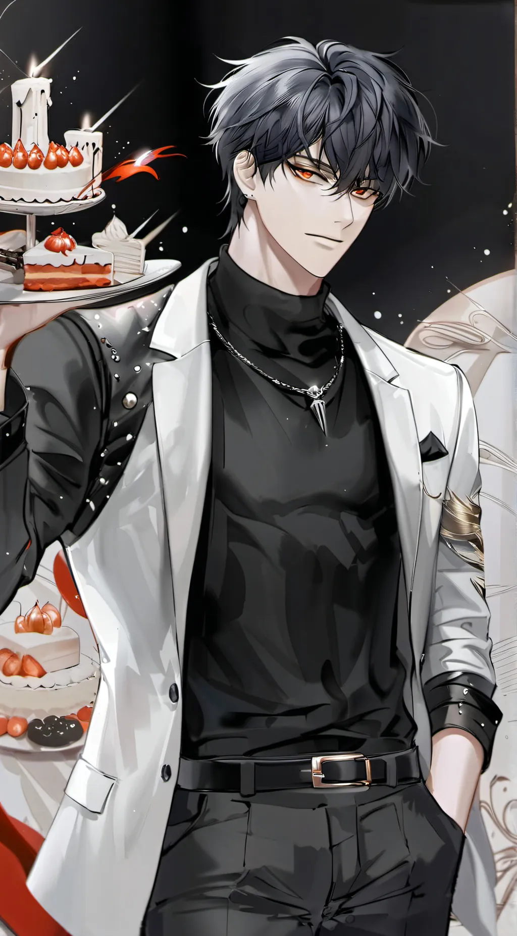 ai character: ♤Allister♤ background