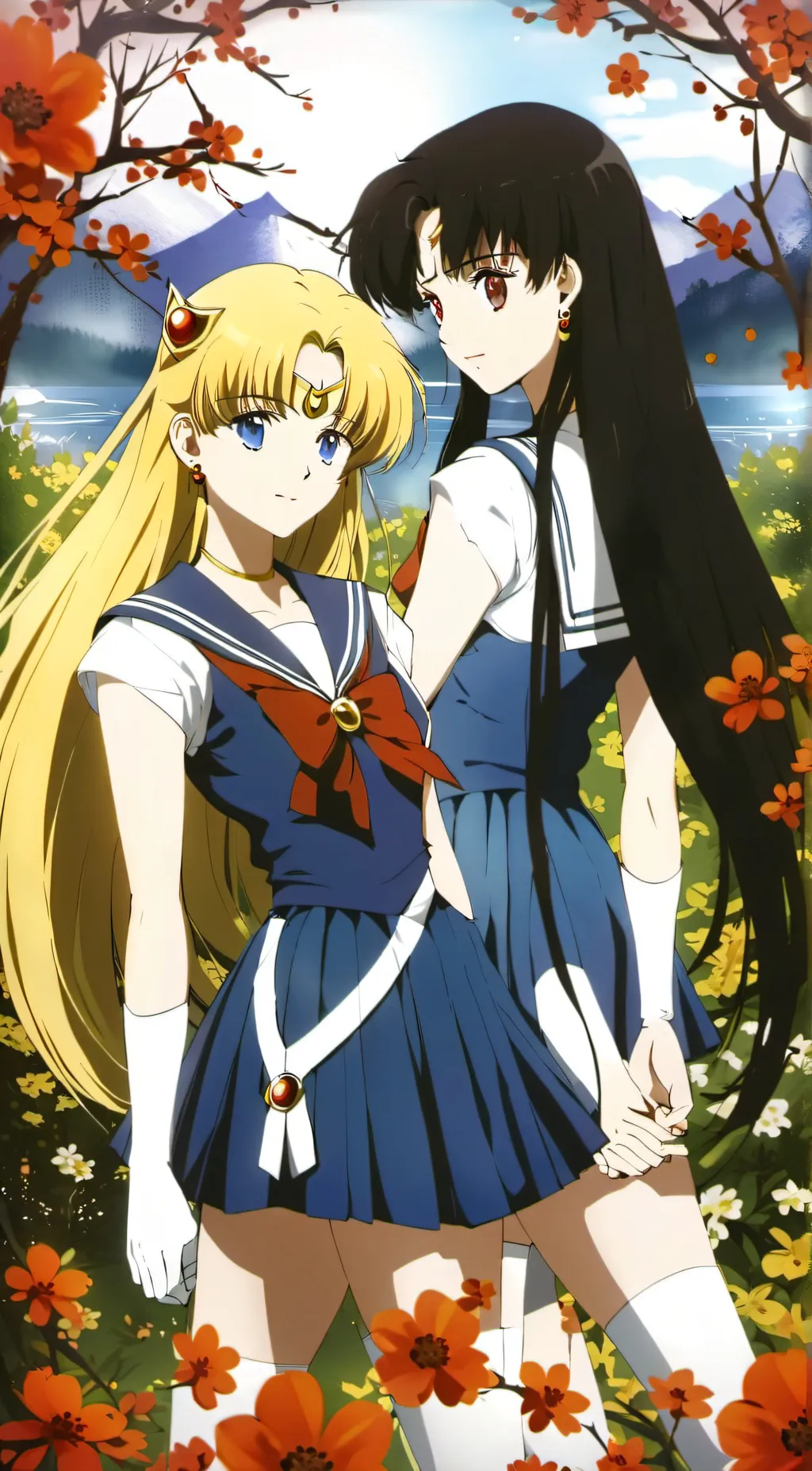 ai character: usagi x rei  background