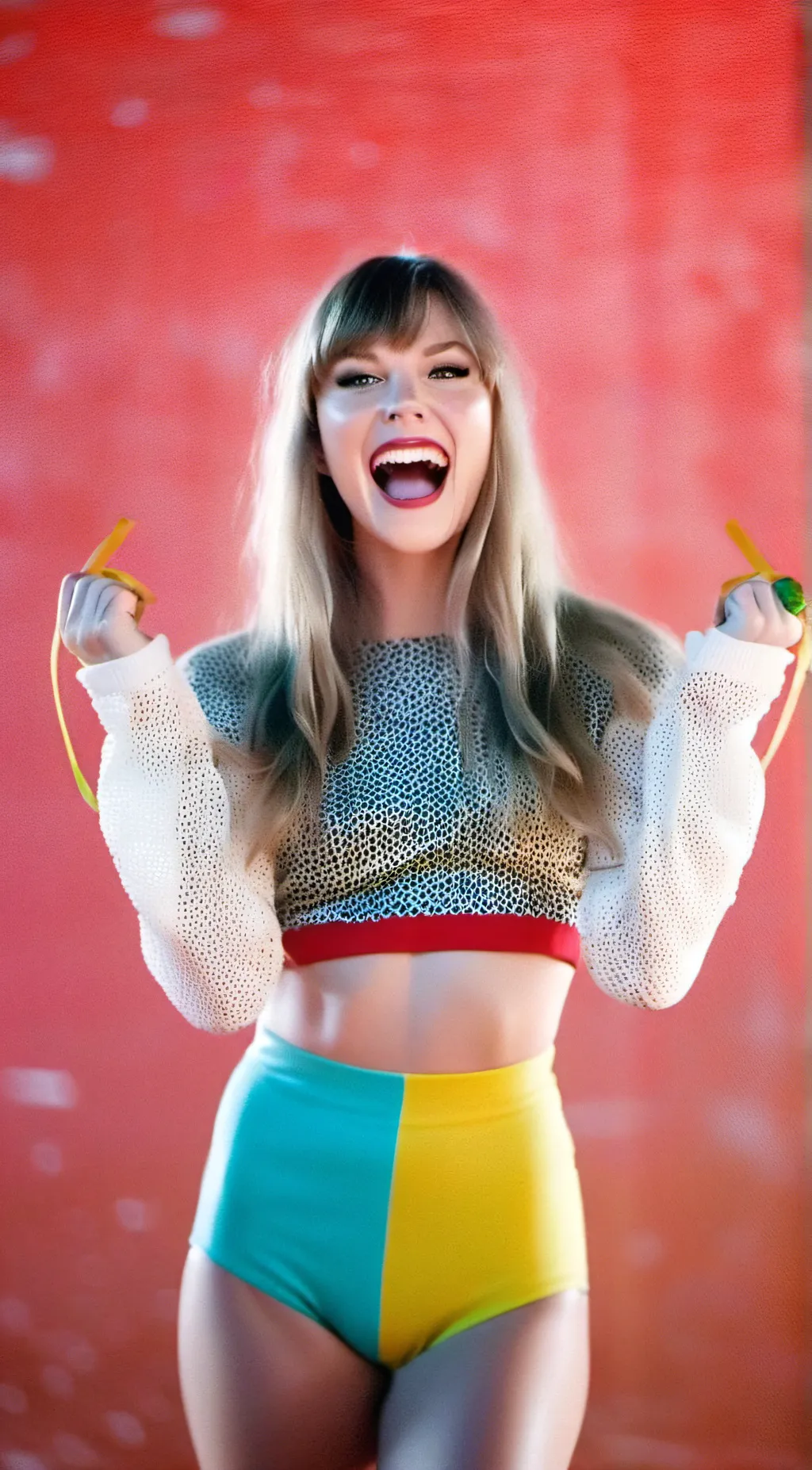 ai character: Taylor Swift. background