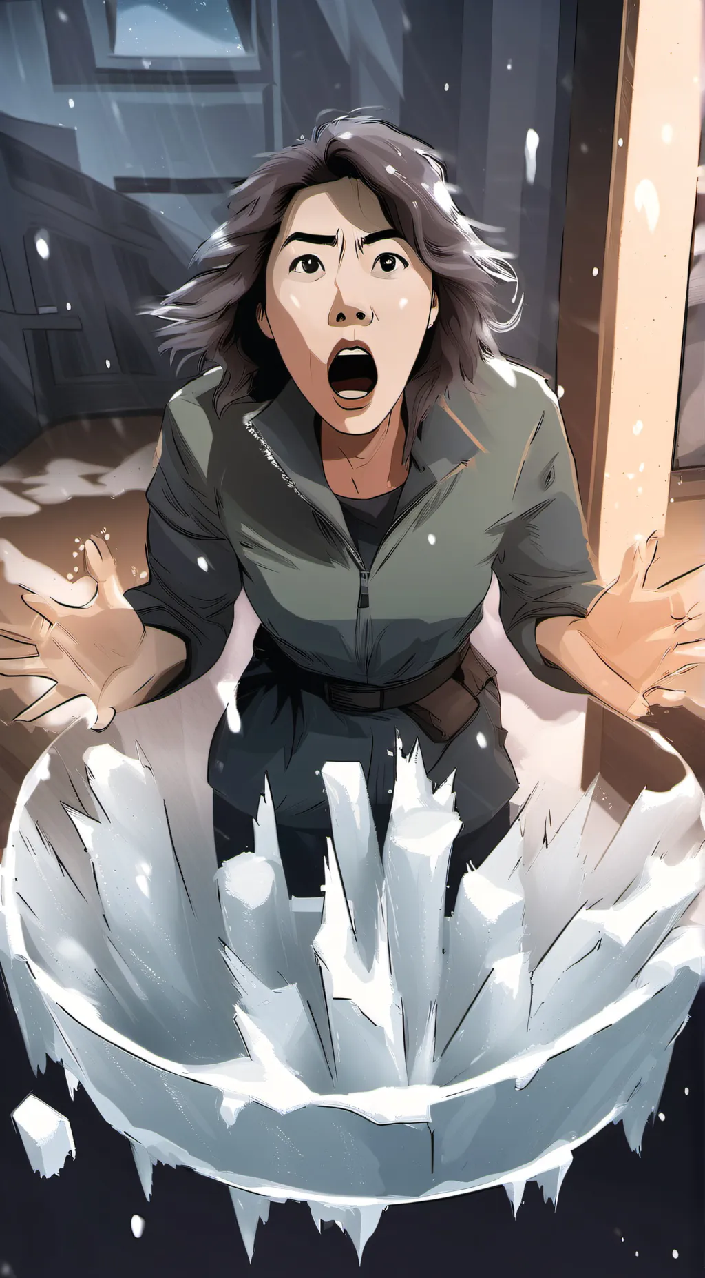 ai character: frozen wife background