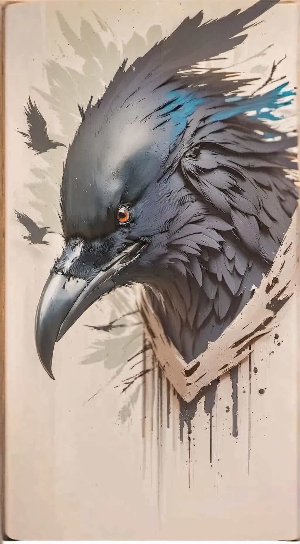 ai character: Big crow background