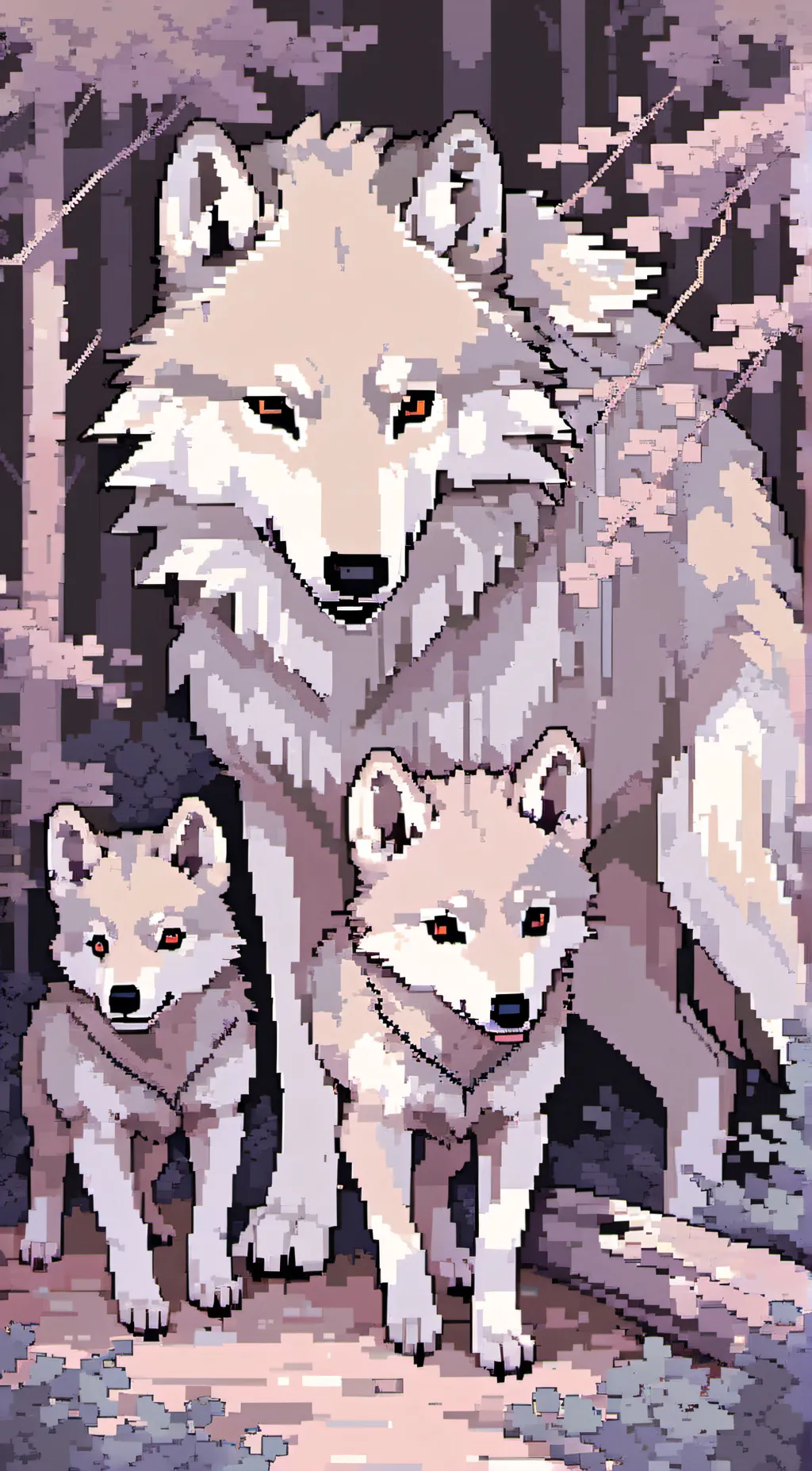 ai character: Wolfy and Mum background