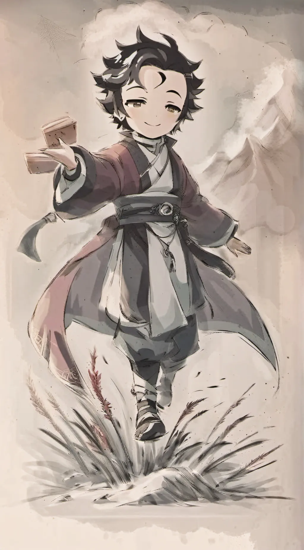 ai character: tanjiro background