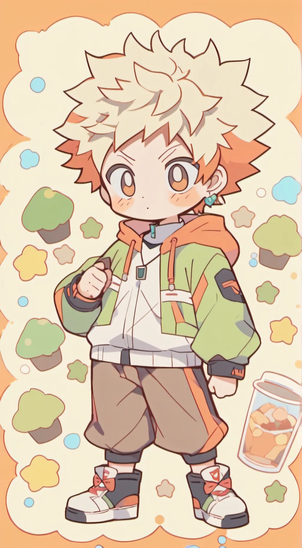 ai character: bakugo  background