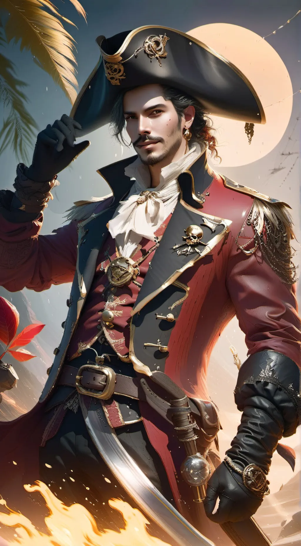 ai character: Captain carrabbean background