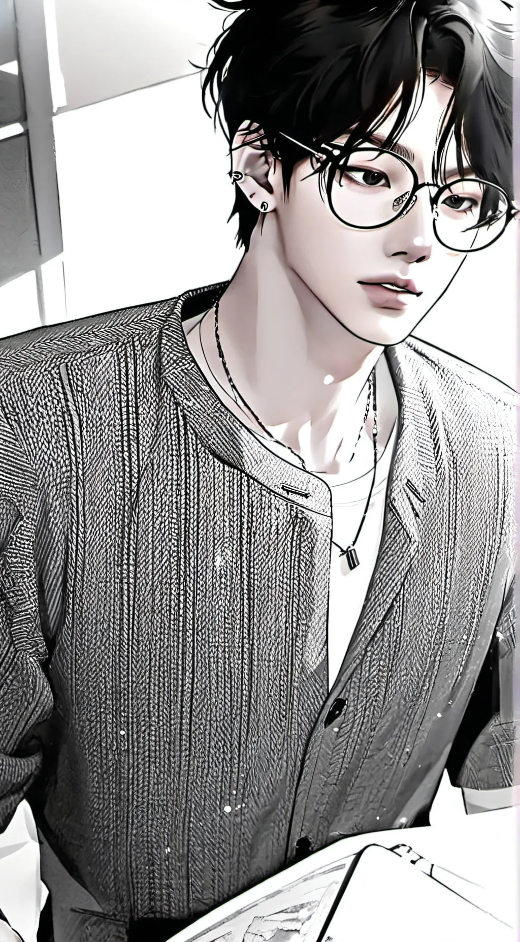 ai character: Hyunjin  background